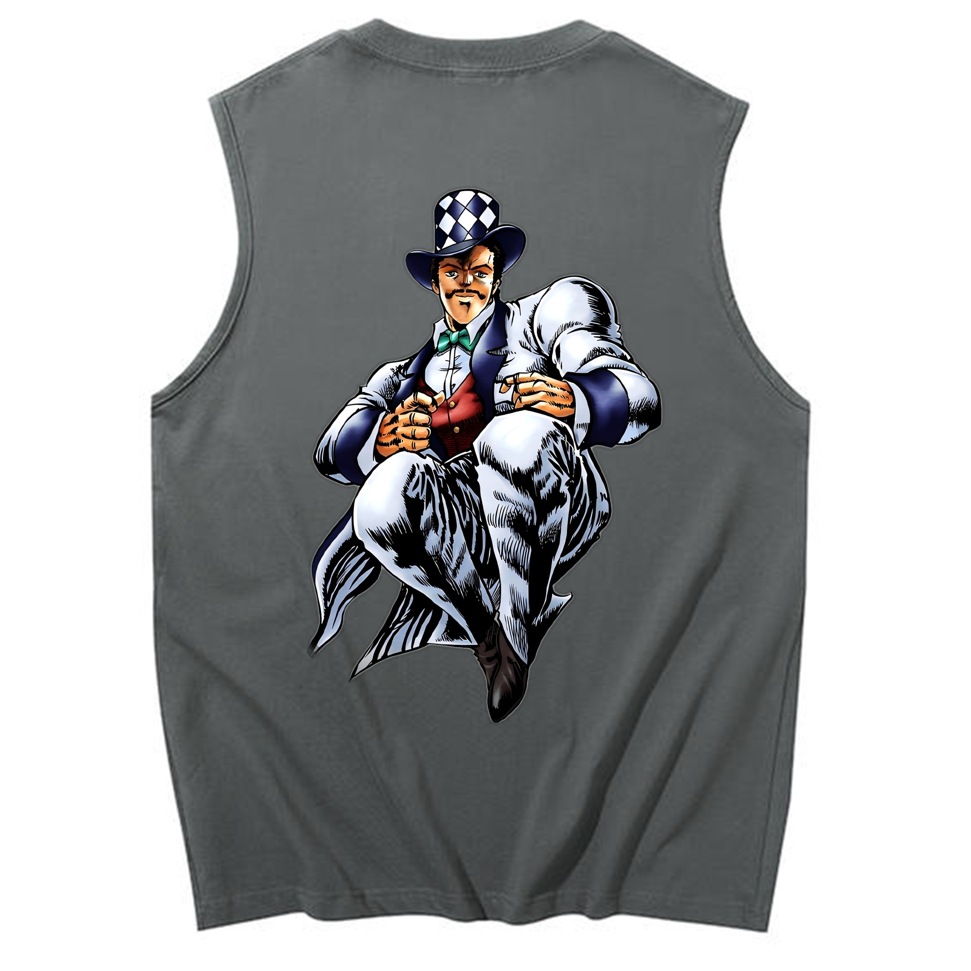（画像用） ジョジョの奇妙な冒険 ウィル?アントニオ?ツェペリ JoJo's Bizarre Adventure Will Anthonio Zeppeli コットン100％タンクトップ（背面プリント）